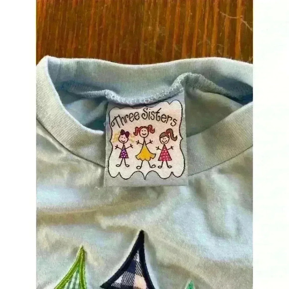 3 Sisters Infant Boys Winter Deer and Tree Design Baby Blue Romper,9 months - Picture 4 of 6